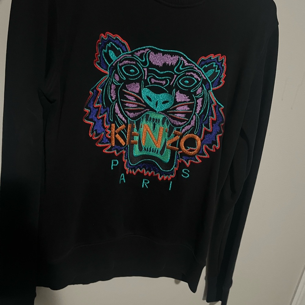 Kenzo Black Tiger Embroidered Men's Sweater